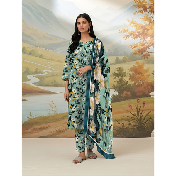 Banadora 3-Piece Linen Printed Suit