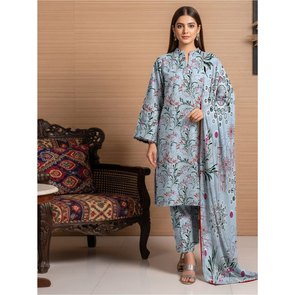 Banadora 3-Piece Linen Printed Suit