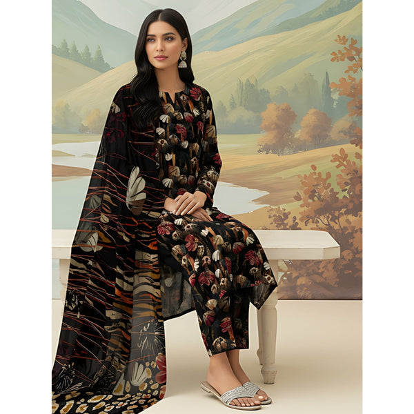 Banadora 3-Piece Linen Printed Suit