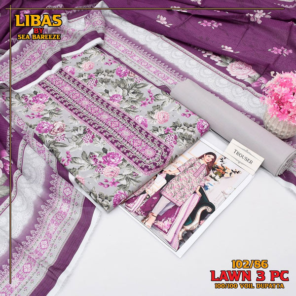 Exclusive lawn collection Digital Printed (102/86)